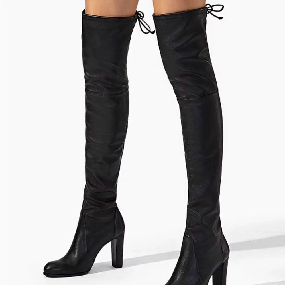 Stuart Weitzman Black Over-the-Knee Boots - Picture 1 of 6